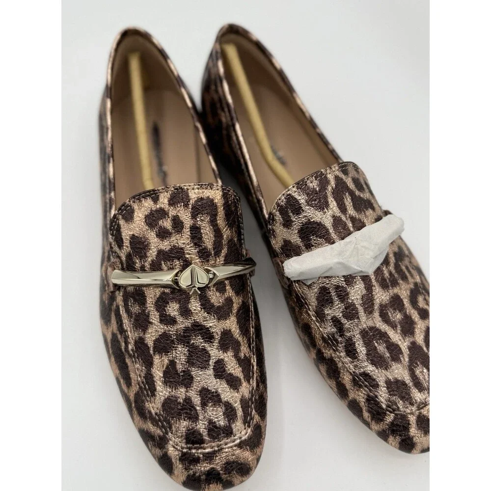 Kate Spade New York Lana loafers in a bronze metallic leopard print Size‎ 7 NWB!